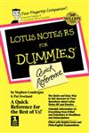 Lotus Notes R5 for Dummies Quick Reference,0764503197,9780764503191