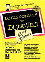 Lotus Notes R5 for Dummies Quick Reference,0764503197,9780764503191