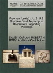 Freeman (Lewis) v. U. S. U.S. Supreme Court Transcript of Record with Supporting Pleadings,1270632035,9781270632030