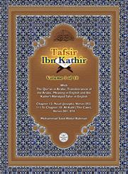 Tafsir Ibn Kathir Volume 5 0f 10,1861798091,9781861798091