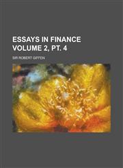 Essays in Finance Volume 2, PT. 4,1154218252,9781154218251
