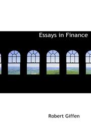 Essays in Finance,1116290855,9781116290851