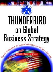 Thunderbird on Global Business Strategy,0471326062,9780471326069