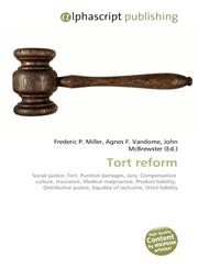 Tort reform,6130219040,9786130219048