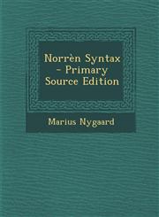 Norren Syntax - Primary Source Edition,1293691674,9781293691670