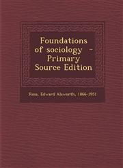 Foundations of sociology  - Primary Source Edition,1293348406,9781293348406