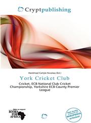 York Cricket Club,6201176802,9786201176805