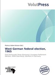 West German federal election, 1965,6139364159,9786139364152