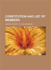 Constitution and list of members,1152002481,9781152002487