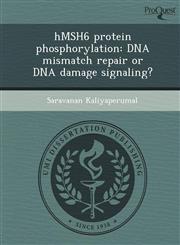 hMSH6 protein phosphorylation DNA mismatch repair or DNA damage signaling?,1244046647,9781244046641