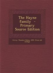 Hayne Family,1289618402,9781289618407