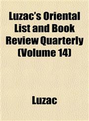 Luzac's Oriental List and Book Review Quarterly (Volume 14),1152395920,9781152395923