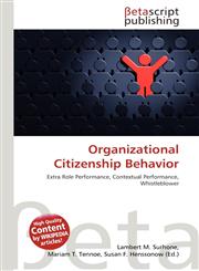Organizational Citizenship Behavior,6136239035,9786136239033