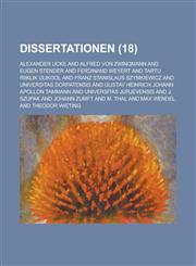 Dissertationen (18),1153466627,9781153466622