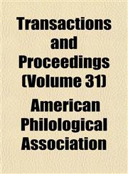 Transactions and Proceedings (Volume 31),1152077708,9781152077706