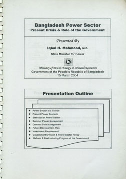 Bangladesh Power Sector - Present Crisis and Role of the Government