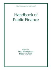 Handbook of Public Finance,0824701348,9780824701345