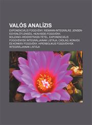 Valos Analizis Exponencialis Fuggveny, Riemann-Integralas, Jensen-Egyenl Tlenseg, Heaviside-Fuggveny, Bolzano-Weierstrass-Tetel,1232897787,9781232897781