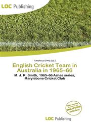 English Cricket Team in Australia in 1965-66,6136687569,9786136687568