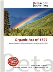 Organic Act of 1897,6136213419,9786136213415