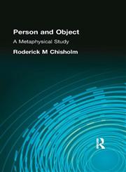 Person and Object A Metaphysical Study,0415295939,9780415295932