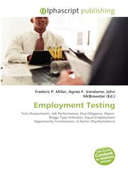 Employment Testing,6134368377,9786134368377
