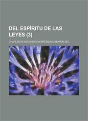 del Espiritu de Las Leyes (3),1234294745,9781234294748