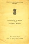 Proceedings of the Meeting of the Advisory Board - Held at New Delhi from the 24th to 26th November - 1959