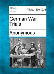 German War Trials,1275761275,9781275761278