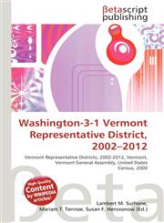 Washington-3-1 Vermont Representative District, 2002-2012,6134771775,9786134771771