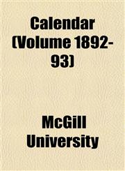 Calendar (Volume 1892-93),1151941964,9781151941961