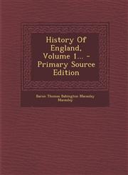 History of England, Volume 1... - Primary Source Edition,1293697001,9781293697009