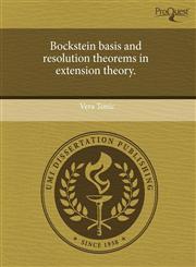Bockstein basis and resolution theorems in extension theory.,1243628855,9781243628855