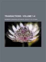 Transactions (Volume 1-4),1234965135,9781234965136