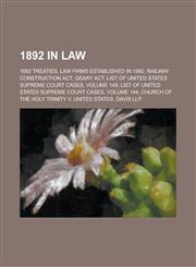 1892 in Law Railway Construction ACT,115615121X,9781156151211