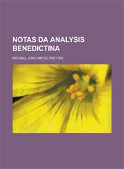 Notas Da Analysis Benedictina,123180808X,9781231808085