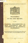 Proceedings of the Joint Meeting of the Standing Sub-Committee on Field Experiments and the Sub-Committee on Manurial Experiments Appointed by ICAR at New Delhi on 21/11/1938 1st Edition