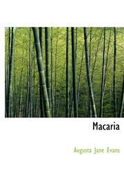 Macaria,1117530914,9781117530918