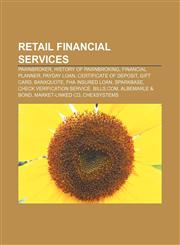 Retail financial services Pawnbroker, History of pawnbroking, Financial planner, Payday loan, Certificate of deposit, Gift card, BanxQuote,1156585619,9781156585610