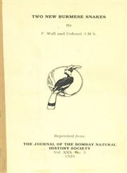 Two New Burmese Snakes Reprinted from the Journal of Bombay Natural History Society Vol. 30 - No. 3
