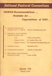 National Pastoral Conventions 1968/69 Recommendations... Available for... Expectations of 1995...