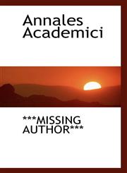 Annales Academici,1110197047,9781110197040