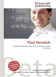 Paul Horwich,6134775886,9786134775885