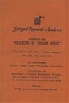 Seminar on "Teaching of Indian Music" 24th, 25th, 26th April 1998, Venue : NCPA, Nariman Point, Mumbai - 400021