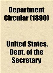 Department Circular (1890),1155021320,9781155021324