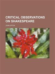 Critical observations on Shakespeare,1152505157,9781152505155