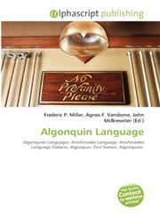 Algonquin Language,6130646186,9786130646189