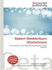 Robert Wedderburn (Statistician),6135182811,9786135182811
