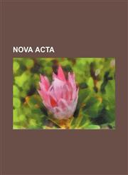 Nova ACTA,1236497910,9781236497918