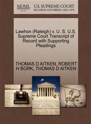 Lawhon (Raleigh) v. U. S. U.S. Supreme Court Transcript of Record with Supporting Pleadings,1270634240,9781270634249